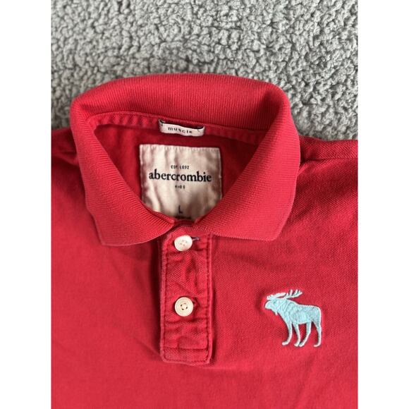 Abercrombie Kids Polo Shirt Boys Large Muscle Fit Short Sleeve Classic Casual - Picture 2 of 10